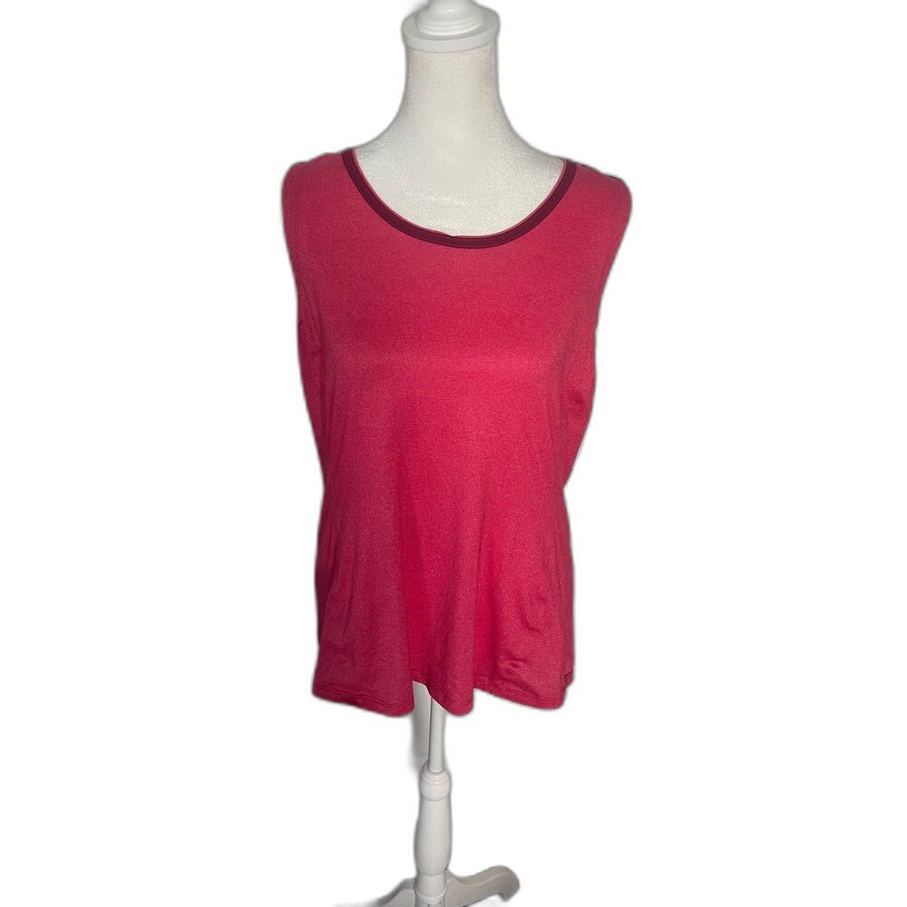 REI pink textured heathered activewear tank top L